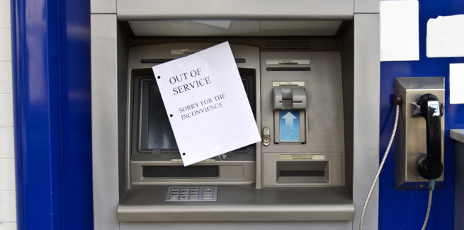 Out of order ATM machine